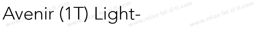 Avenir (1T) Light字体转换